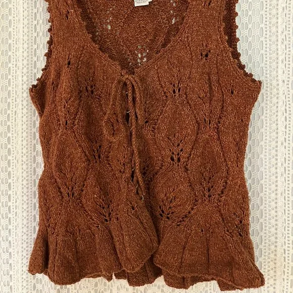 Vintage Peruvian Connection Vest  100%P ima Cotton - Picture 2 of 3